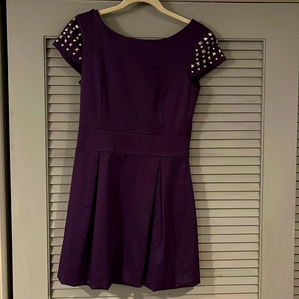 Purple studded Mini Dress